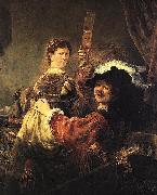 Rembrandt Peale Rembrandt and Saskia in the parable of the Prodigal Son oil painting artist
